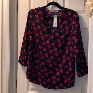 COPY - 41 Hawthorn Split-Neck Flowered Blouse